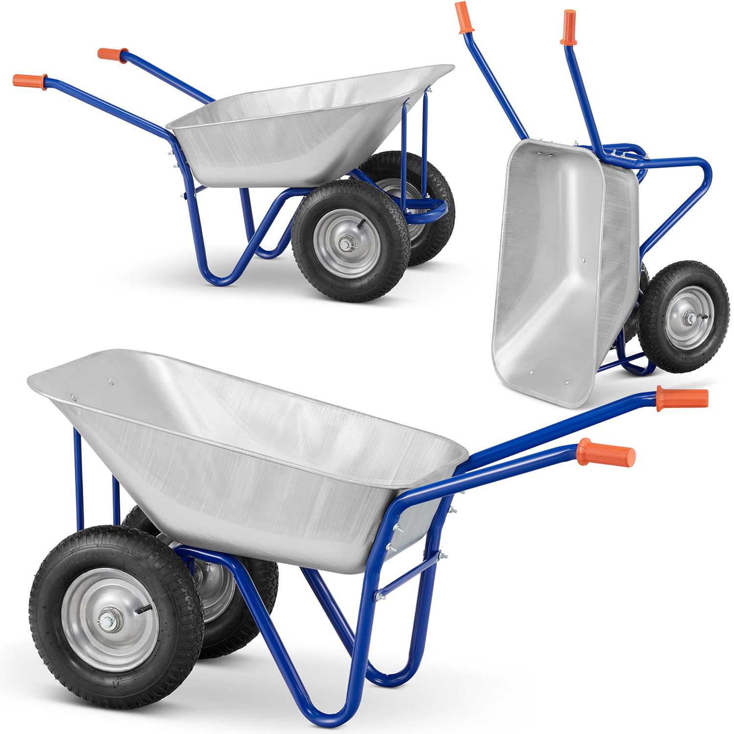 Kruiwagen 140L - gegalvaniseerd staal - draagkracht 250 kg