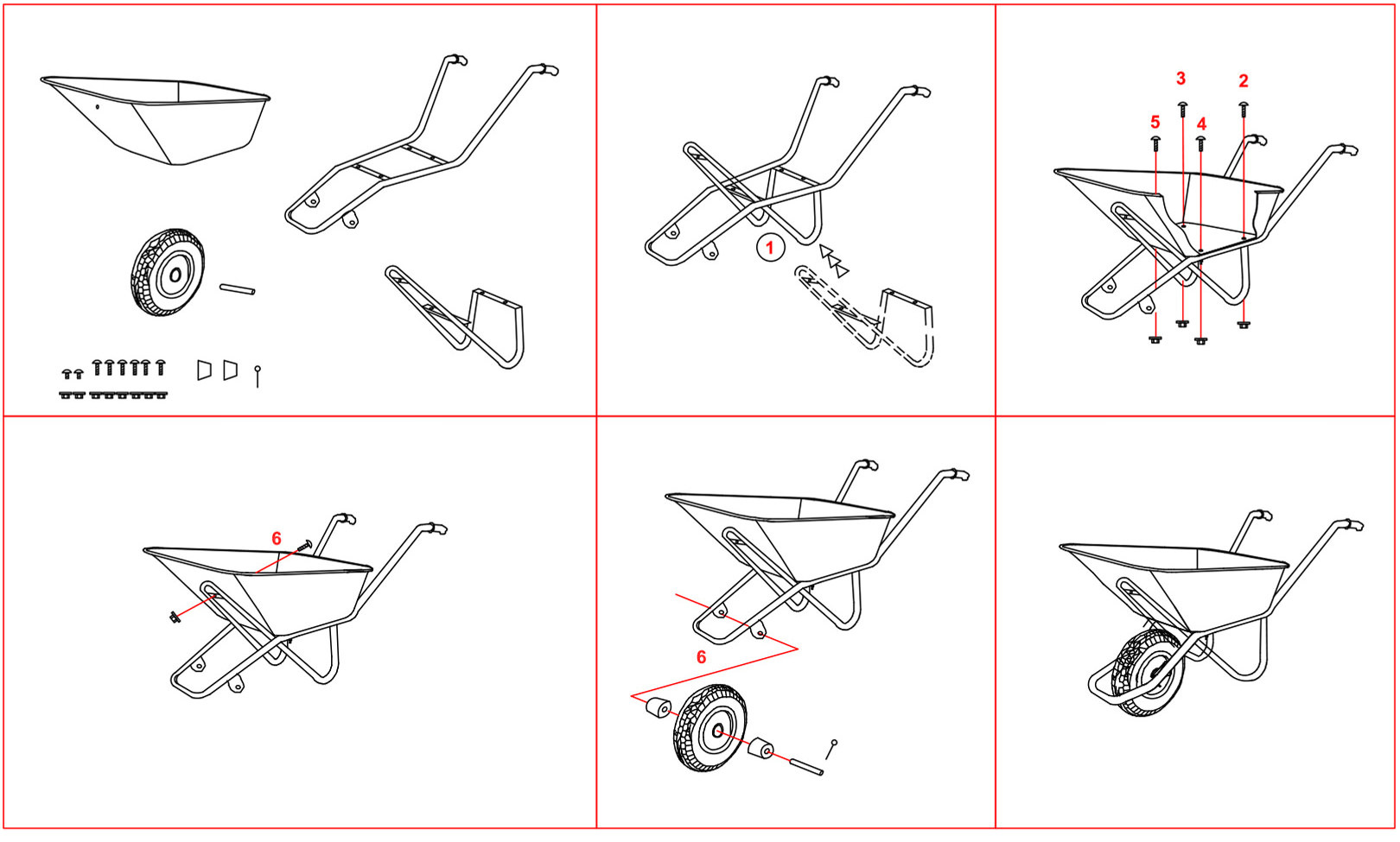 Kruiwagen 140L - verzinkt staal - draagkracht 210 kg