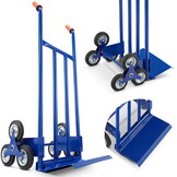 Traploper - steekwagen - staal - belasting tot 200 kg - blauw