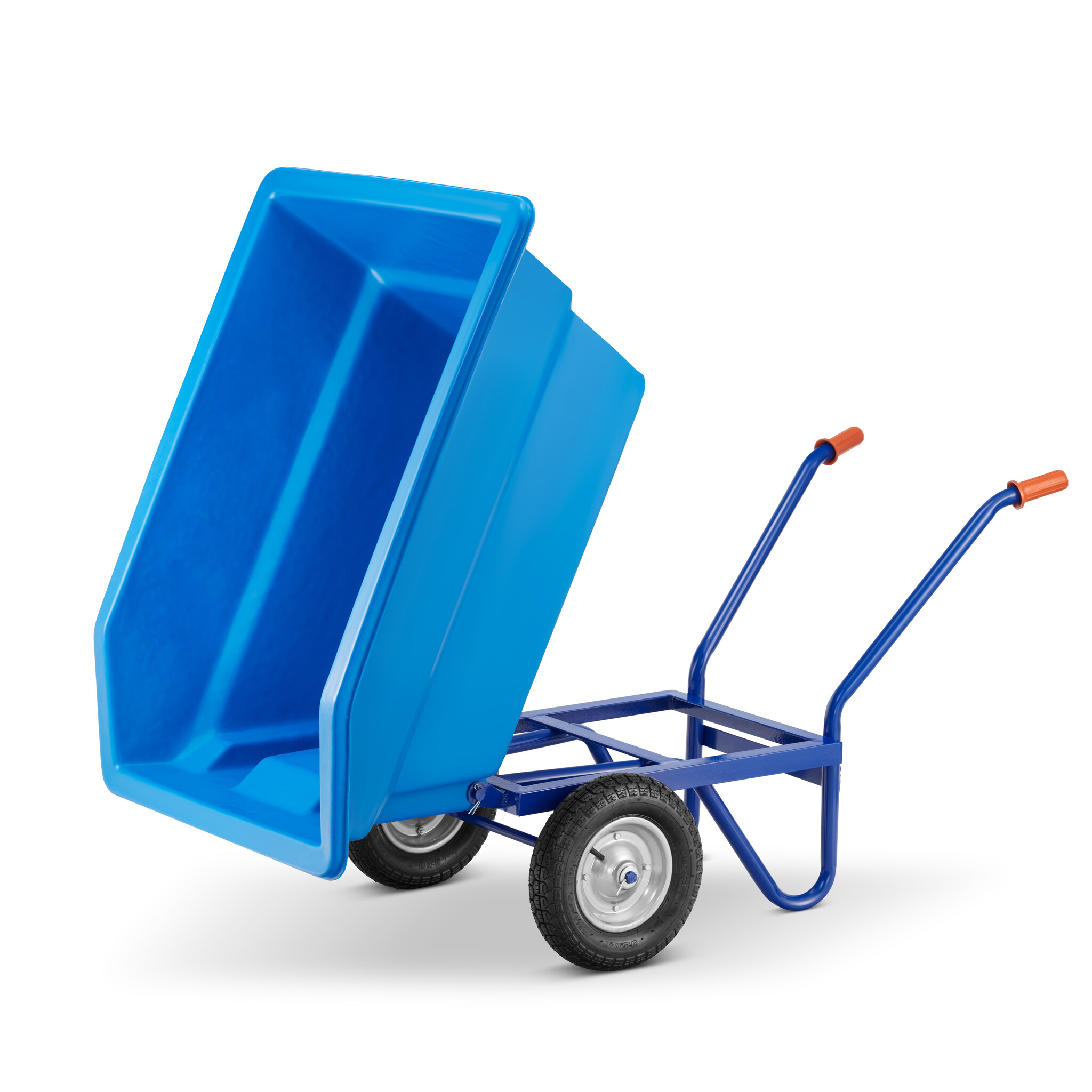 Kruiwagen 300L - kunststof kiep bak - tot 300 kg - luchtbanden