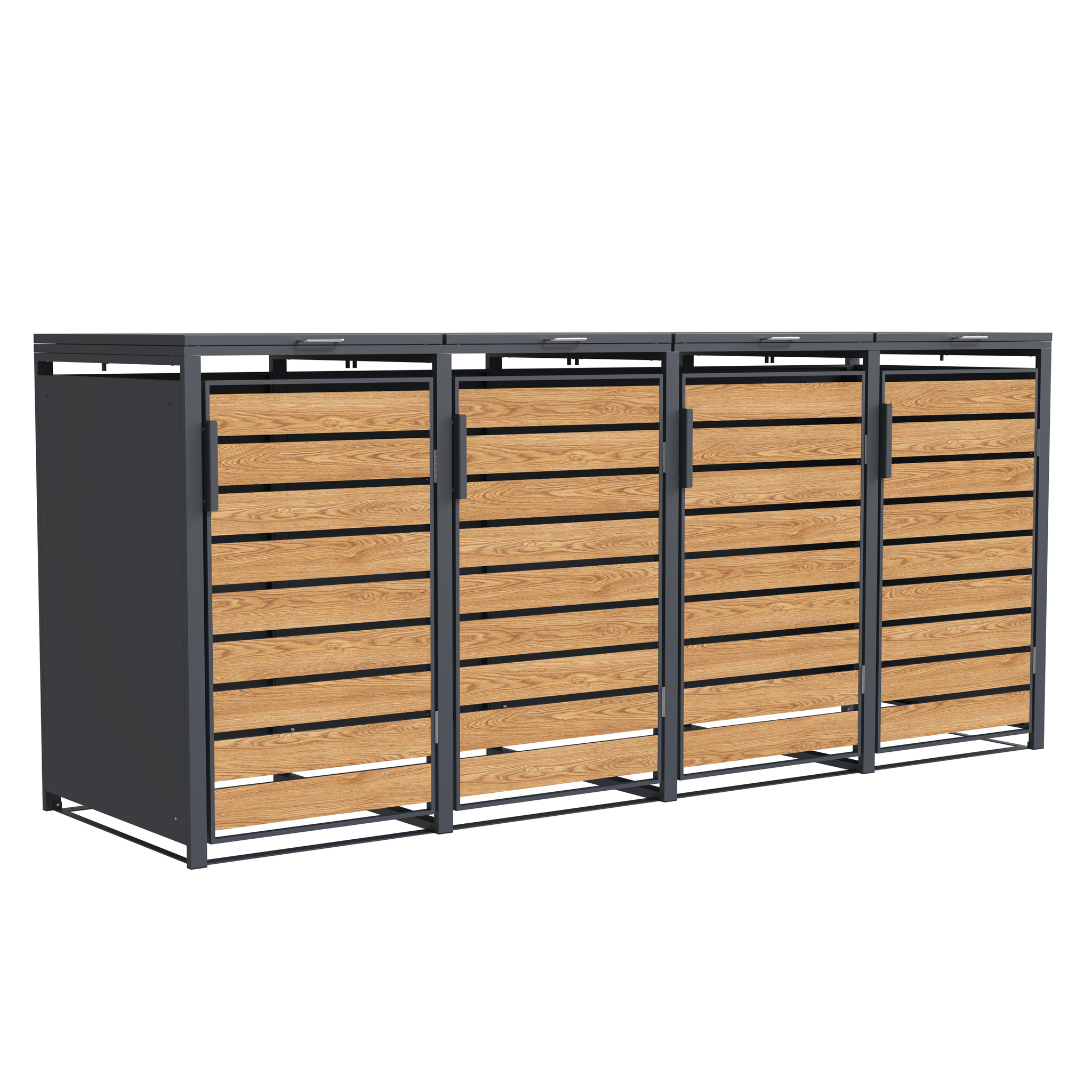 Container ombouw - 4 containers - 265x80x116cm - houtlook