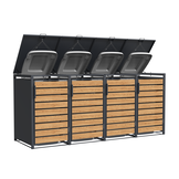 Container ombouw - 4 containers - 265x80x116cm - houtlook