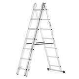 Vouwladder - 3x7 treden - werkhoogte 4,24 m - aluminium