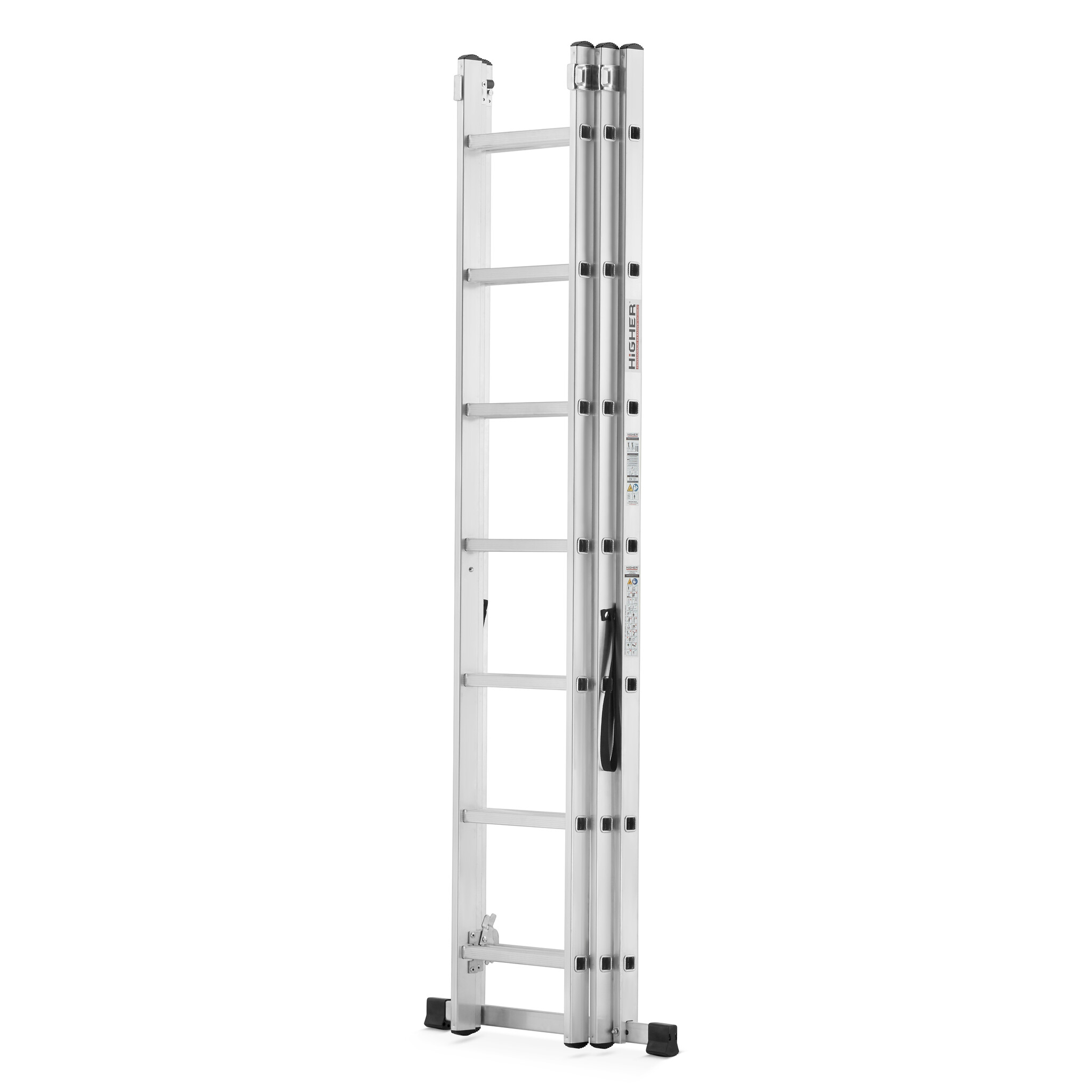 Vouwladder - 3x7 treden - werkhoogte 4,24 m - aluminium