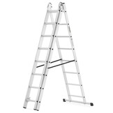 Vouwladder - 3x8 treden - werkhoogte 4,70 m - aluminium
