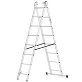 Vouwladder - 3x8 treden - werkhoogte 4,70 m - aluminium