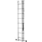 Vouwladder - 3x8 treden - werkhoogte 4,70 m - aluminium