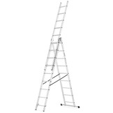 Vouwladder - 3x9 treden - werkhoogte 5,06 m - aluminium