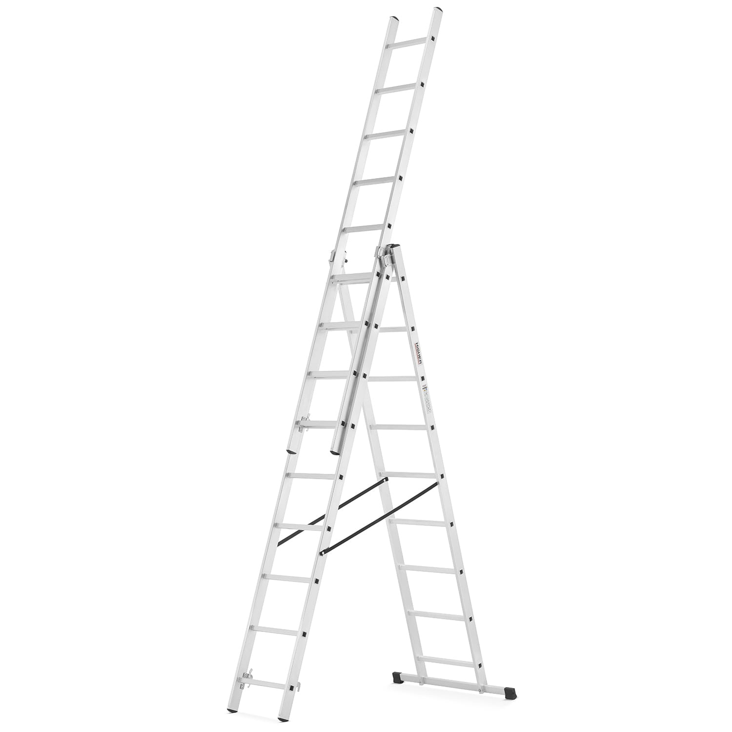 Vouwladder - 3x9 treden - werkhoogte 5,06 m - aluminium