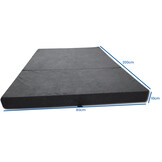 Logeermatras grijs  - opvouwbaar matras - 200x80x10 cm - campingmatras