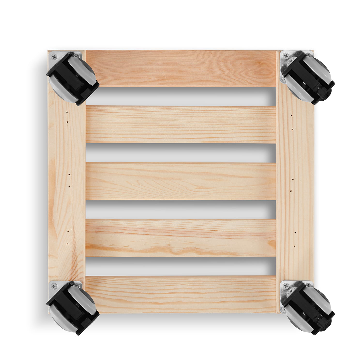 Plantentrolley - vierkant - 30x30 cm - licht dennenhout