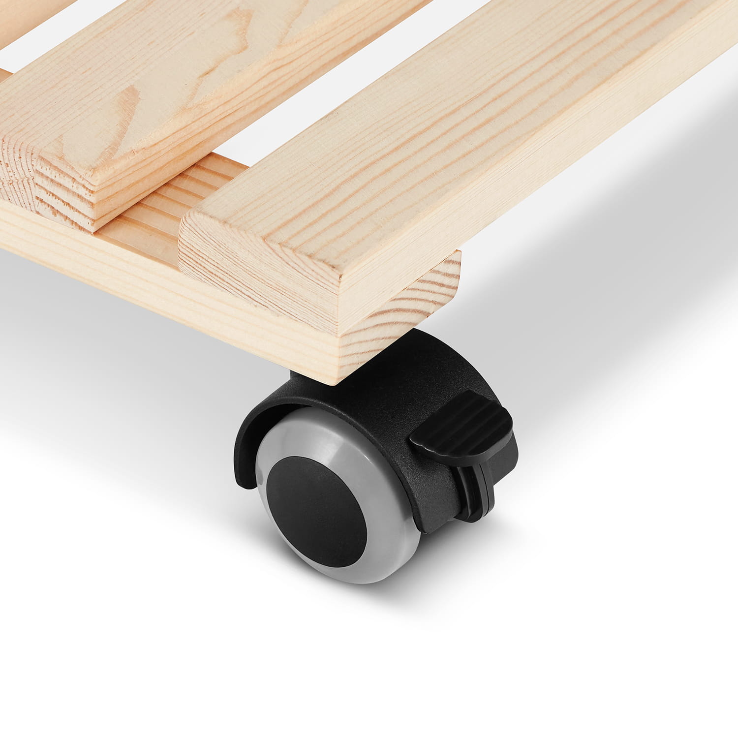 Plantentrolley - vierkant - 30x30 cm - licht dennenhout