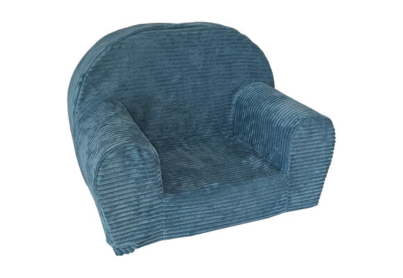 Kinderfauteuil - LINCOL - 60x40x45 cm - corduroy - turkoois