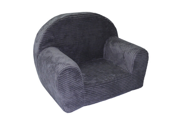 Kinderfauteuil - LINCOL - 60x40x45 cm - corduroy - antraciet