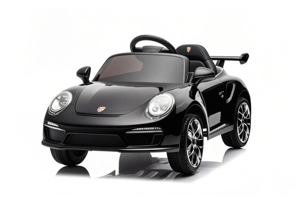 Elektrische kinderauto - Ruf - zwart - met Bluetooth en afstandsbediening