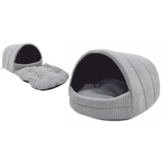Hondenmand - hondencave - 45x49x36 cm - lichtgrijs