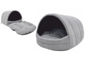 Hondenmand - hondencave - 45x49x36 cm - lichtgrijs