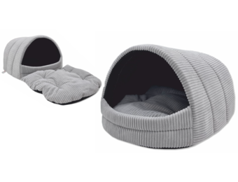 Hondenmand - hondencave - 45x49x36 cm - lichtgrijs