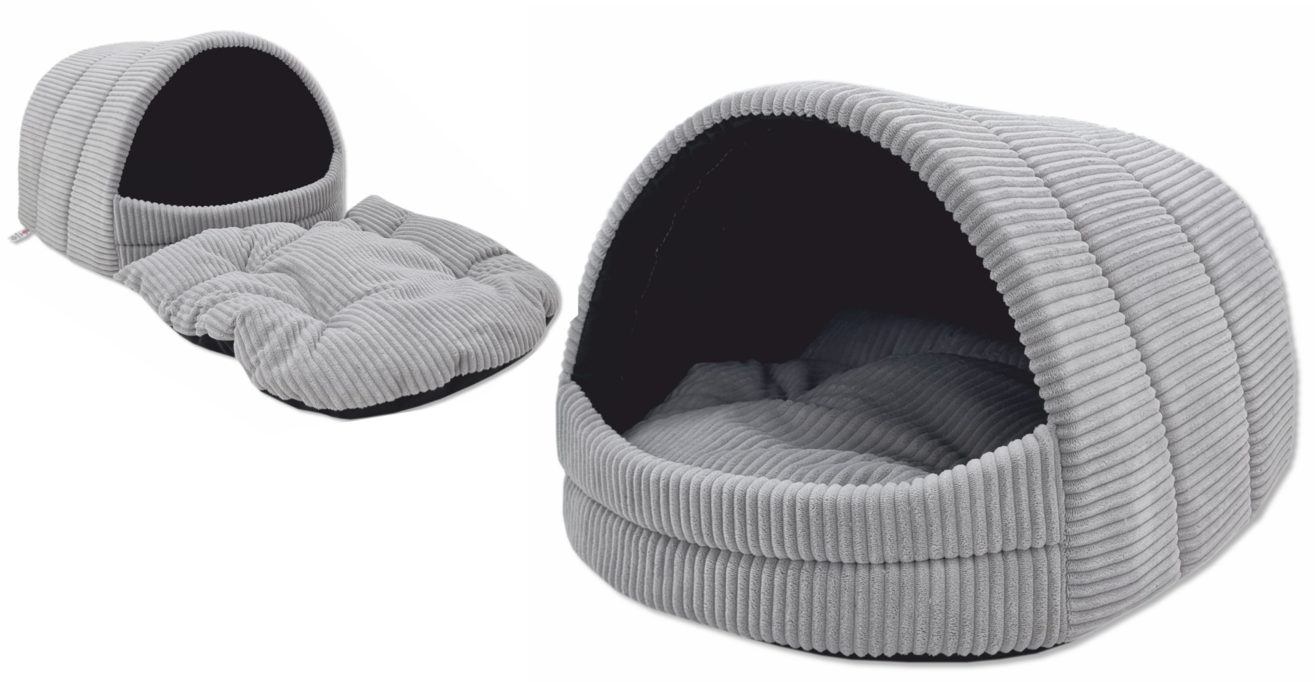 Hondenmand - hondencave - 45x49x36 cm - lichtgrijs