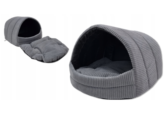 Hondenmand - hondencave - 45x49x36 cm - donkergrijs