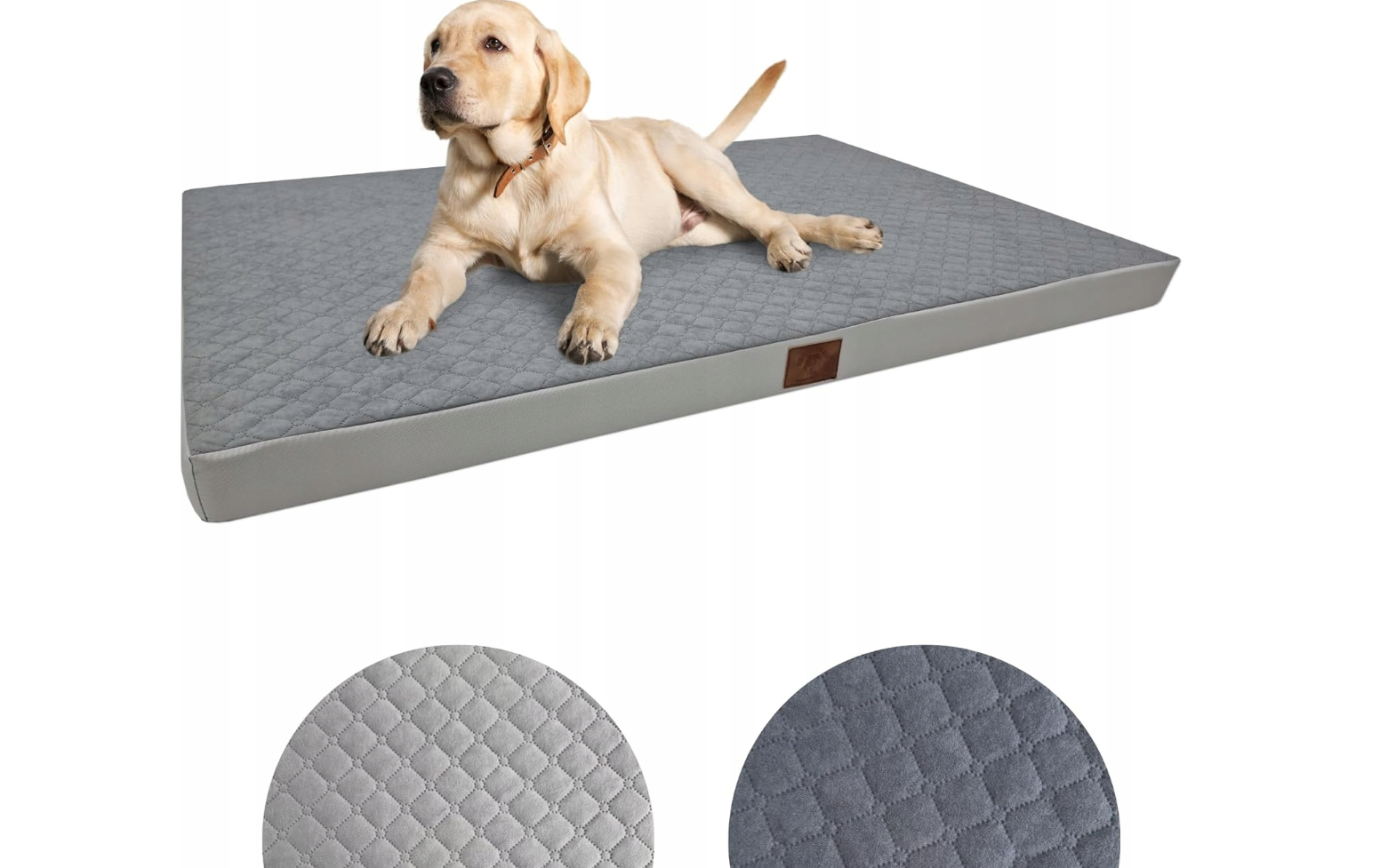 Hondenkussen - hondenmatras - 100x70x7cm - waterdicht - grijs