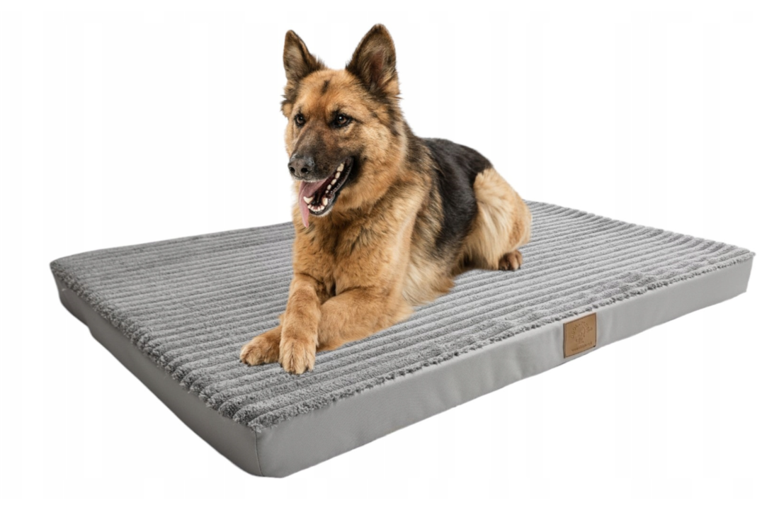 Hondenkussen groot - 100x70x7 cm - hondenbed - grijs corduroy