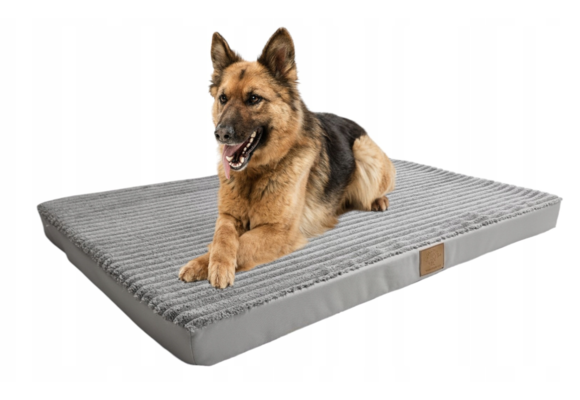 Hondenkussen groot - 100x70x7 cm - hondenbed - grijs corduroy