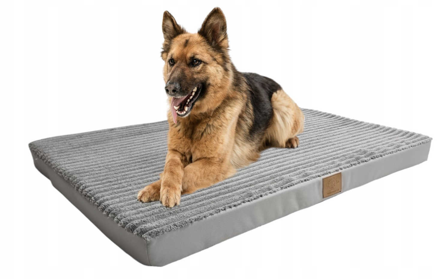 Hondenkussen groot - 100x70x7 cm - hondenbed - grijs corduroy