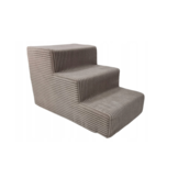 Hondentrap – 3 treden – corduroy – antislip – 30cm hoog – beige