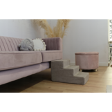 Hondentrap – 3 treden – corduroy – antislip – 30cm hoog – beige