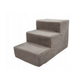 Hondentrap – 3 treden – corduroy – antislip – 30cm hoog – beige