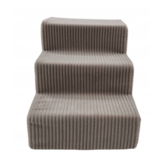 Hondentrap – 3 treden – corduroy – antislip – 30cm hoog – beige
