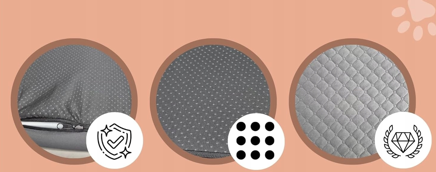 Hondenkussen - 80x60x7 cm - lichtgrijs - hondenbed