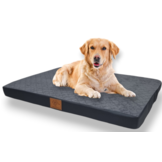 Hondenkussen - 80x60x7 cm - donkergrijs - hondenbed