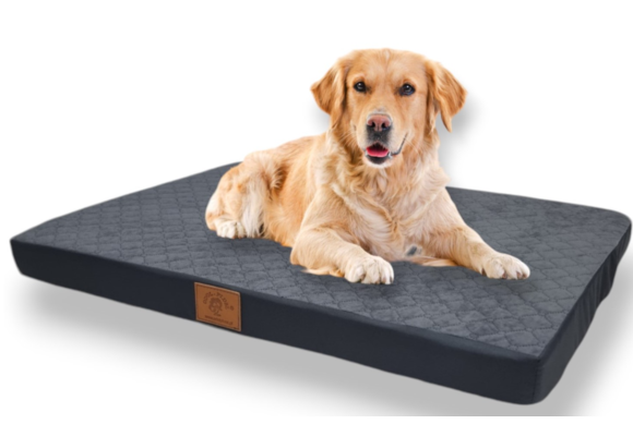 Hondenkussen - 80x60x7 cm - donkergrijs - hondenbed