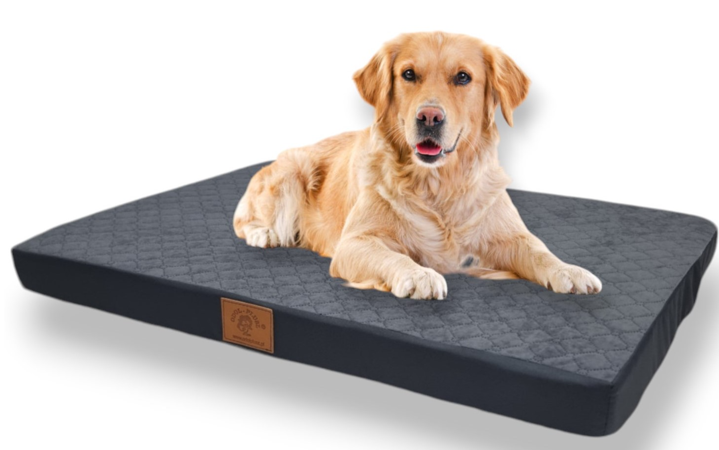 Hondenkussen - 80x60x7 cm - donkergrijs - hondenbed