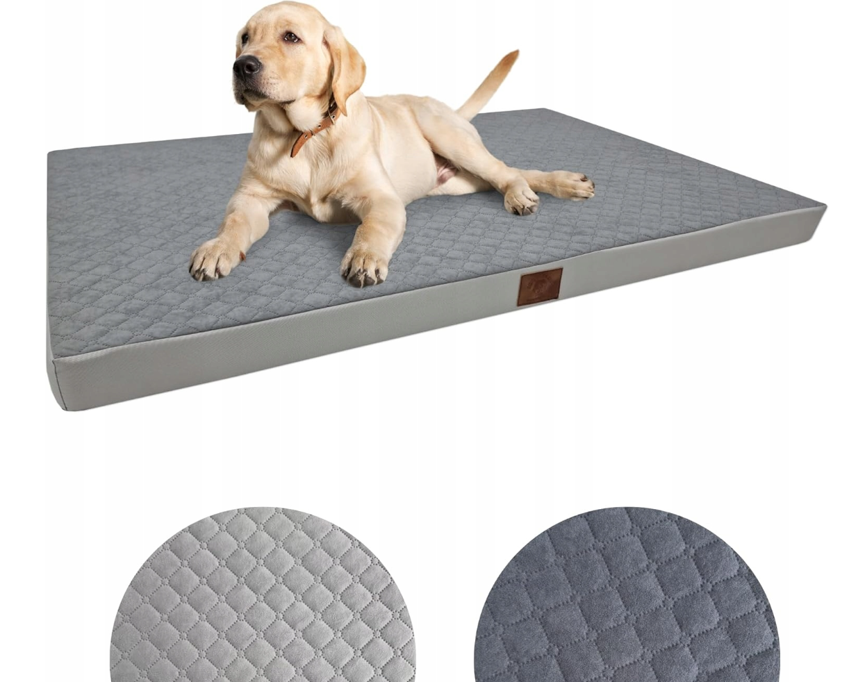 Hondenkussen XXL - 120x80x7 cm - hondenbed - lichtgrijs