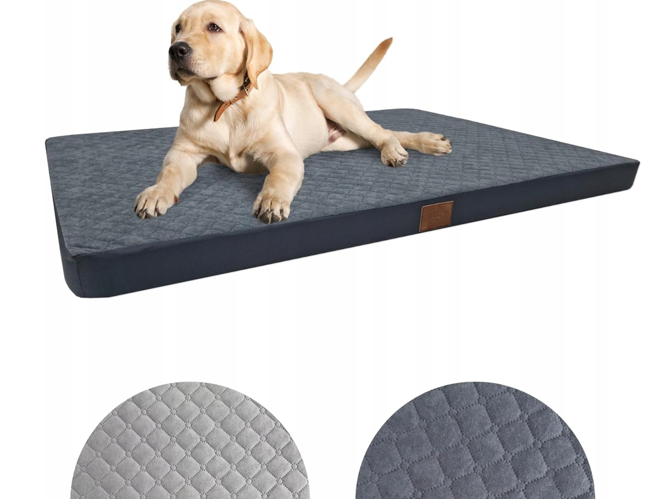 Hondenkussen XXL - 120x80x7 cm - hondenbed - donkergrijs