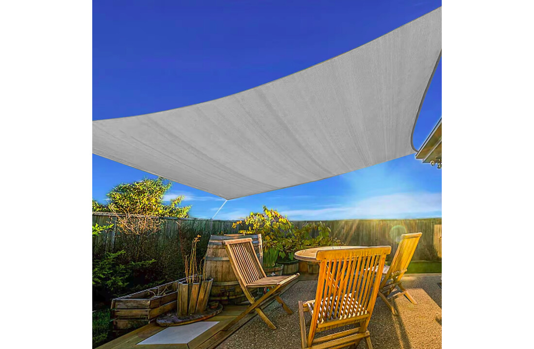 Schaduwdoek waterdicht - 3x3 meter - grijs - UV-bestendig