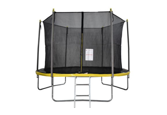 Trampoline 305 cm rond - met net en ladder – geel/zwart