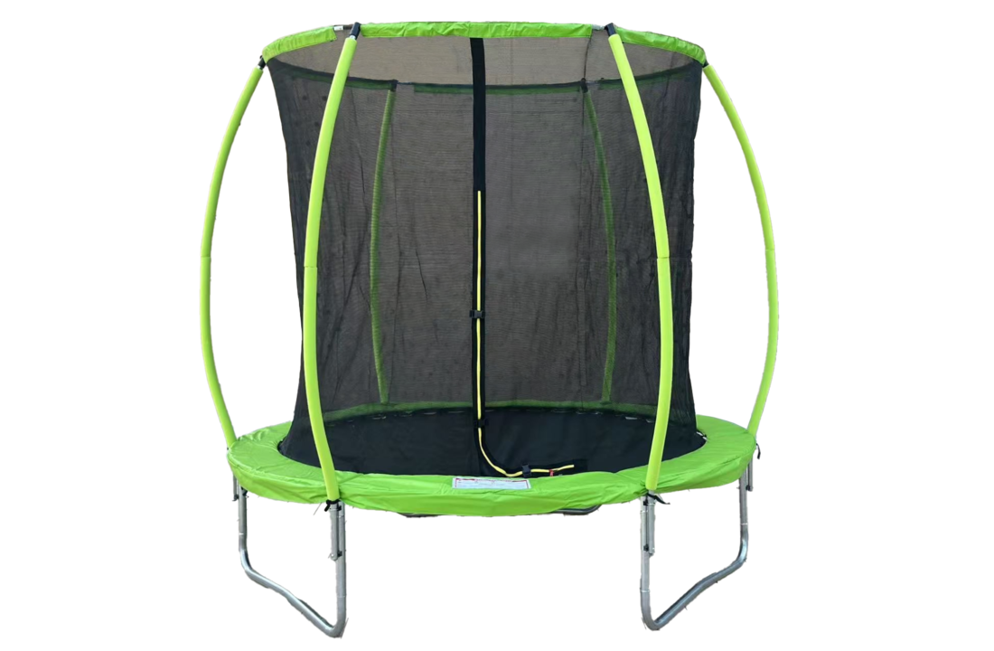 Trampoline 305 cm rond - met veiligheidsnet – groen/zwart