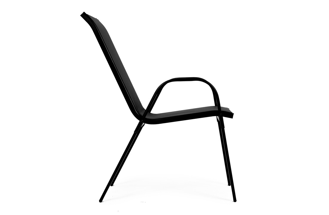 Tuinstoelen - zwart - 90.5 x 72 x 55 cm - weerbestendig