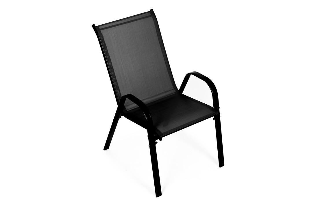 Tuinstoelen - zwart - 90.5 x 72 x 55 cm - weerbestendig