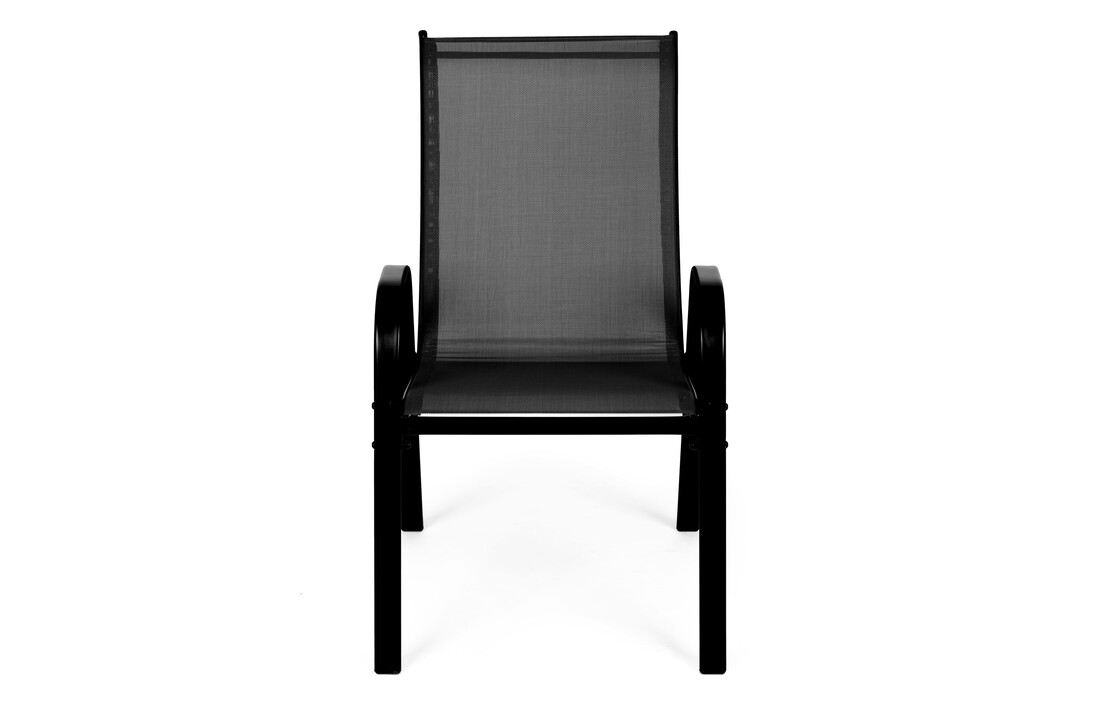Tuinstoelen - zwart - 90.5 x 72 x 55 cm - weerbestendig