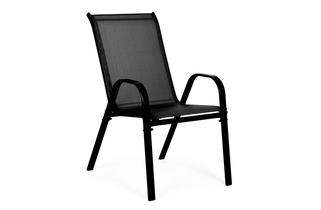 Tuinstoelen - zwart - 90.5 x 72 x 55 cm - weerbestendig