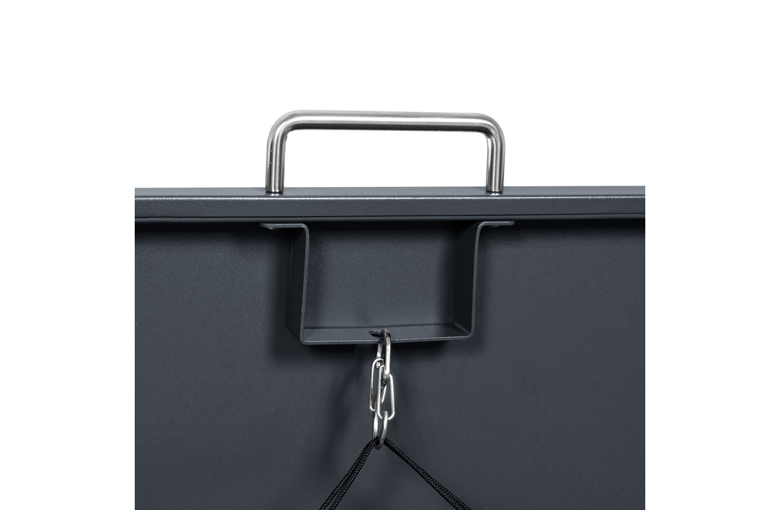 Container ombouw voor 1 container - staal - houtlook antraciet