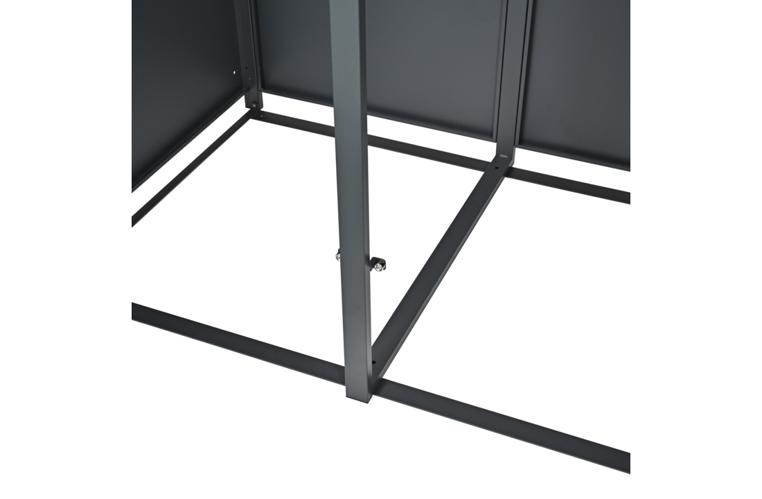Container ombouw - 2 containers - staal - houtlook antraciet