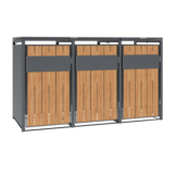 Container ombouw - 3 containers - staal - houtlook antraciet