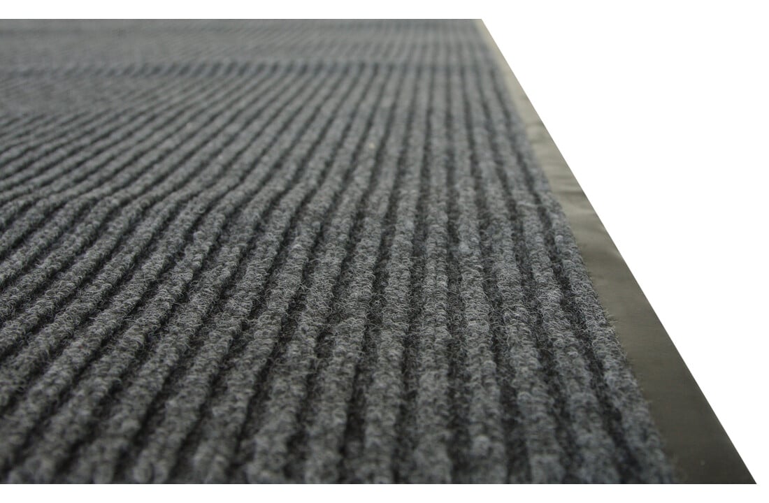 Droogloopmat - donkergrijs - 120 x 180 cm – geribbelde deurmat
