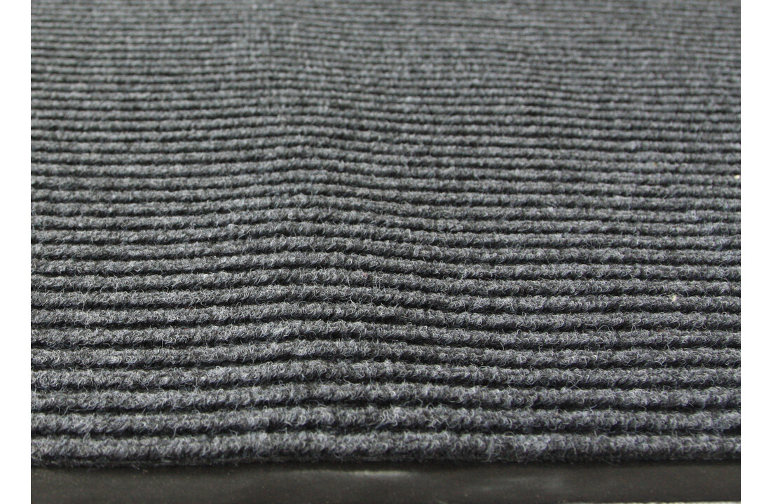 Droogloopmat - donkergrijs - 120 x 180 cm – geribbelde deurmat
